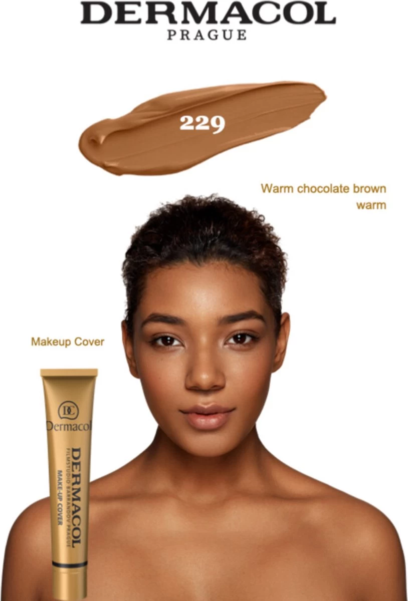 Dermacol - Make-up Cover - 30 Ml - Waterproof - Tint 229 4 Dermacol - Make-up Cover - 30 Ml - Waterproof - Tint 229 - Afbeelding 2