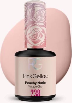 Pink Gellac - Peachy Nude - Gellak - Vegan - Perzik - Glanzend - 15ml