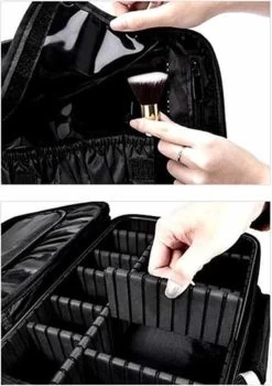 Cosmetica Koffer - Make-up Koffer Met Verstelbare Vakken - Visagie En Nagelstyliste Beauty Koffer - 26x23x9CM -Cosmeticawinkel 848x1200 3