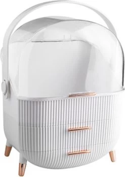 Be-Inspired® Beautycase – Make Up Organizer – Make-up Koffer – Cosmetica Tas – Met Lades – Opberger – Storage Box - Wit -Cosmeticawinkel 851x1200 4