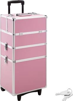 TecTake Cosmetica Koffer Met 3 Etages - Roze - Make-up Koffer -Cosmeticawinkel 866x1200 2