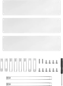 QWORK 3-laags Acryl Displaystandaard, Transparant Acryl Display Riser Plank Voor Figuren, Sieraden, Cupcake, Lippenstift, Nagellak, Kruiden, 30x21x15cm -Cosmeticawinkel 885x1200 3