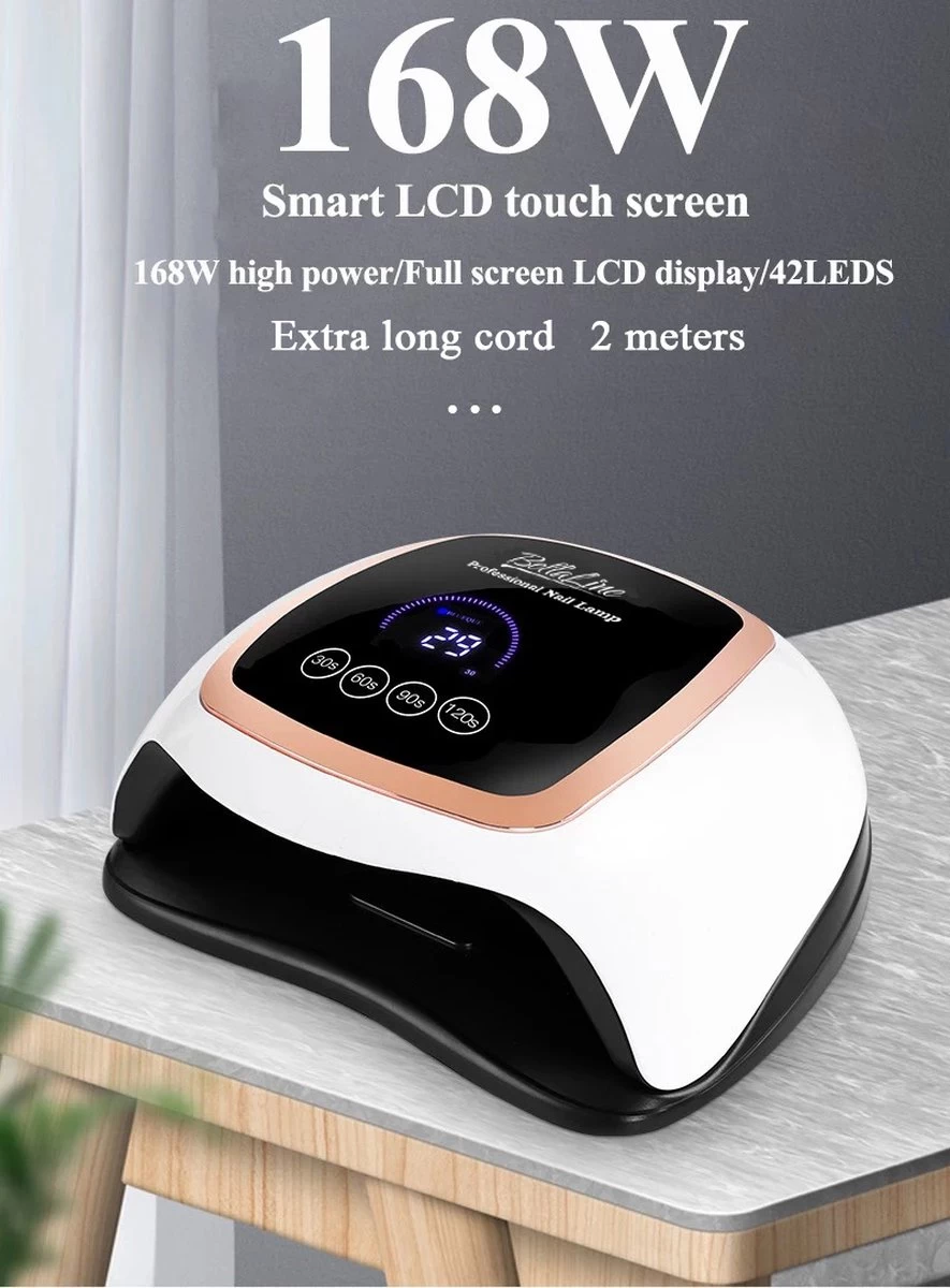 UV Nagel Lamp 168 Watt + 5 Gratis Vijlen - BellaLine - UV Led Nagellamp – Gel Nagel – Nagellak UV – Nageldroger – Salon – Sensor – Gellac - Acryl - Gelnagels – 42 Power Led – Professioneel – Krachtig – Manicure – Extra Lang Snoer - Pink - Pedicure 8 UV Nagel Lamp 168 Watt + 5 Gratis Vijlen - BellaLine - UV Led Nagellamp – Gel Nagel – Nagellak UV – Nageldroger – Salon – Sensor – Gellac - Acryl - Gelnagels – 42 Power Led – Professioneel – Krachtig – Manicure – Extra Lang Snoer - Pink - Pedicure - Afbeelding 6