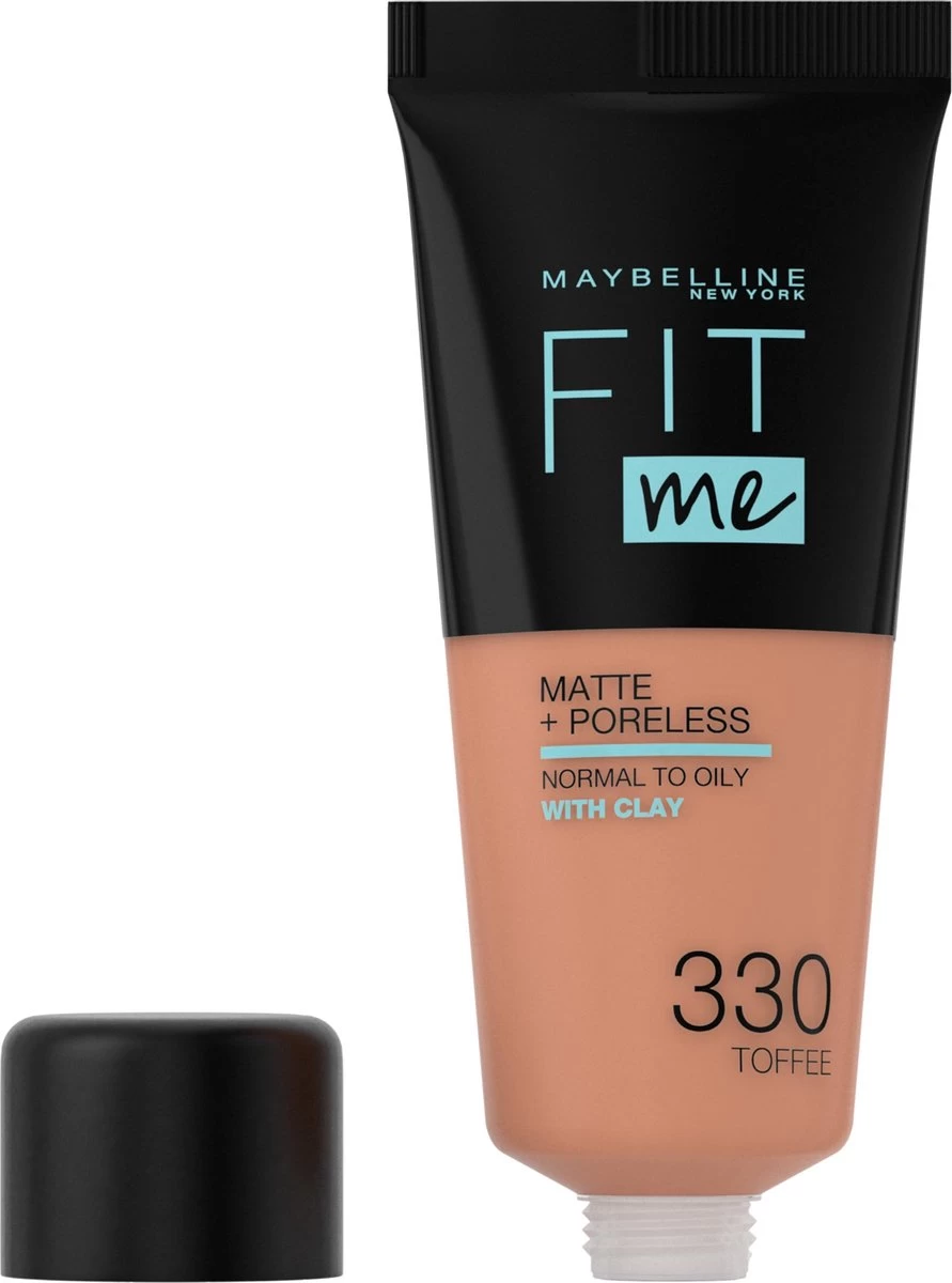 Maybelline Fit Me Matte & Poreless Foundation - 330 Toffee 5 Maybelline Fit Me Matte & Poreless Foundation - 330 Toffee - Afbeelding 3