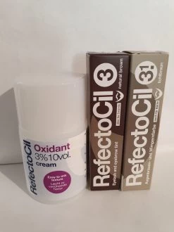 RefectoCil 2 Stuks Nr 3.1 Lichtbruin + Nr.3 Natuurbruin + 100ml Crème Oxidant
