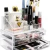 AWEMOZ Make-Up Organizer - Beauty Organizer Voor Make Up - Opbergbox - Opbergdoos Cosmetica - Sieradendoos - 20 Opbergvakken - Nagellak - Lippenstift - Transparant - Cadeau Voor Vrouw -Cosmeticawinkel 929x1200 1