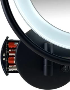 Metalen Verlichte Wand Knik Arm Make-up LED Spiegel Mat Zwart, Dubbelzijdig Verlicht, 10x Vergroting 22cm Doorsnee, Inculsief 4x AA Batterijen En Stroomkabel(USB) Badkamer Spiegel 8 Metalen Verlichte Wand Knik Arm Make-up LED Spiegel Mat Zwart, Dubbelzijdig Verlicht, 10x Vergroting 22cm Doorsnee, Inculsief 4x AA Batterijen En Stroomkabel(USB) Badkamer Spiegel -Cosmeticawinkel 936x1200 1