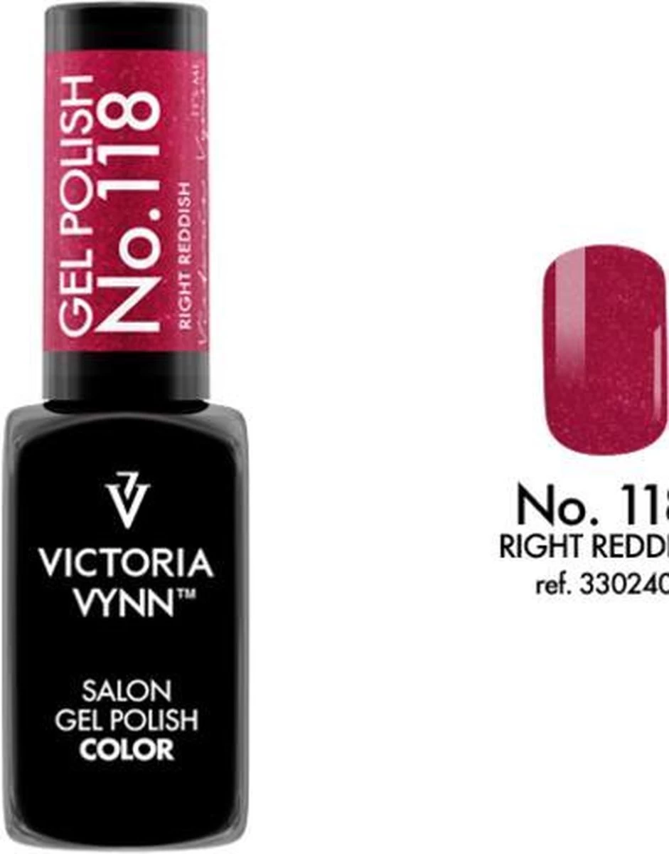 Gellak Victoria Vynn™ Gel Nagellak - Salon Gel Polish Color 118 - 8 Ml. - Right Reddish 3 Gellak Victoria Vynn™ Gel Nagellak - Salon Gel Polish Color 118 - 8 Ml. - Right Reddish