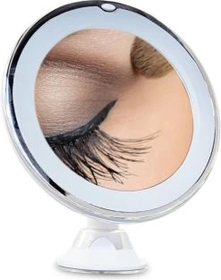 Vergroot Make Up En Scheer Spiegel Met LED Verlichting - 10x Vegroting En Natuurlijk Licht Voor Cosmetica/Scheren/Epileren - 360° Graden Verstelbare Zuignap En Wandbevestiging - Badkamer/Douche/Slaapkamer - Rond – Wit 14 Vergroot Make Up En Scheer Spiegel Met LED Verlichting - 10x Vegroting En Natuurlijk Licht Voor Cosmetica/Scheren/Epileren - 360° Graden Verstelbare Zuignap En Wandbevestiging - Badkamer/Douche/Slaapkamer - Rond – Wit -Cosmeticawinkel 947x1200 9