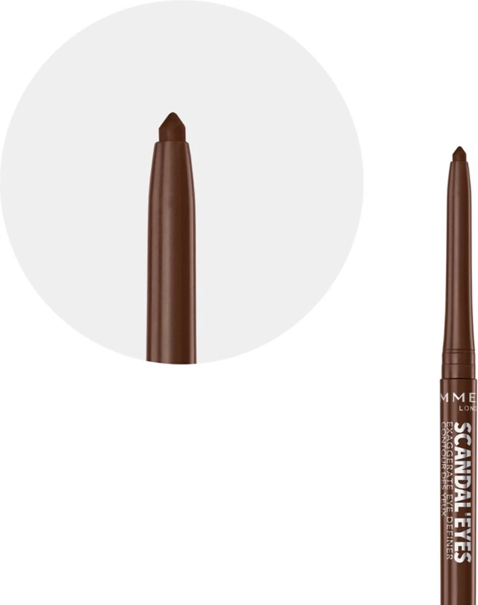 Rimmel London Exaggerate Full Colour Eye Definer Oogpotlood - 002 Chocolate 4 Rimmel London Exaggerate Full Colour Eye Definer Oogpotlood - 002 Chocolate - Afbeelding 2