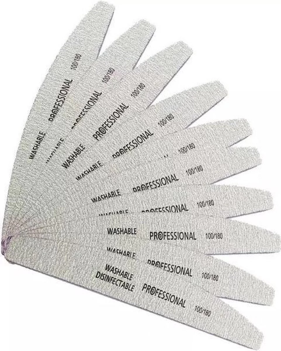 Merkloos 10 Professionele Moon Vijlen 100/180 3 Merkloos 10 Professionele Moon Vijlen 100/180