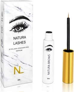 NATURA LASHES - WIMPERSERUM - LASH SERUM - EYELASH GROWTH SERUM - ECHTE RESULTATEN - TOT 55% LANGER EN 75% VOLUMINEUZER OGENDE WIMPERS