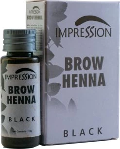 Impression Henna Wenkbrauwverf | Zwart | Black | Noir | Brow Henna | Goed Voor Meer Dan 20 Behandelingen