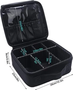 Cosmetica Koffer - Make-up Koffer Met Verstelbare Vakken - Visagie En Nagelstyliste Beauty Koffer - 26x23x9CM -Cosmeticawinkel 973x1200 2