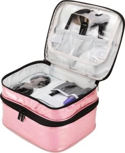 YONO Nagellak Tas - Nagelkoffer Beautycase - Cosmetica Koffer - Manicure Organizer - Roze -Cosmeticawinkel 981x1200 8